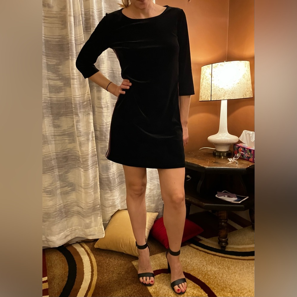 Black velvet dress